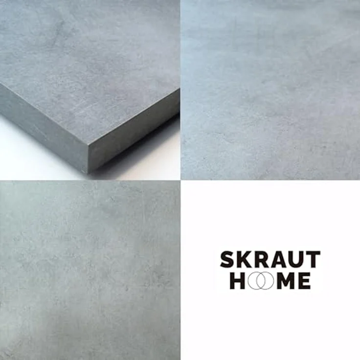 Skraut Home | Schuhregal, Schuhschrank | Schuhaufbewahrung | 274 x 145 x 35 cm | Für Schlafzimmer, Zimmer | Elektrokamin XXL | Kommode mit Schubladen | Lamellenwand Holz | Moderner Stil | Zement – Bild 6
