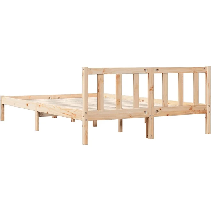vidaXL Massivholzbett Extra Lang ohne Matratze 140x210 Kiefernholz 852434 – Bild 5