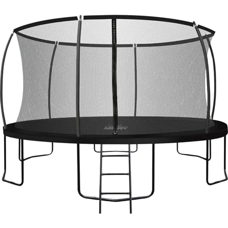 Zero Gravity Outdoor Trampolin Ø 427cm, TÜV-geprüftes Gartentrampolin inkl. Leiter und Aufbauvideo, sturmsicher mit gepolsterter Randabdeckung und Sicherheitsnetz – Bild 1