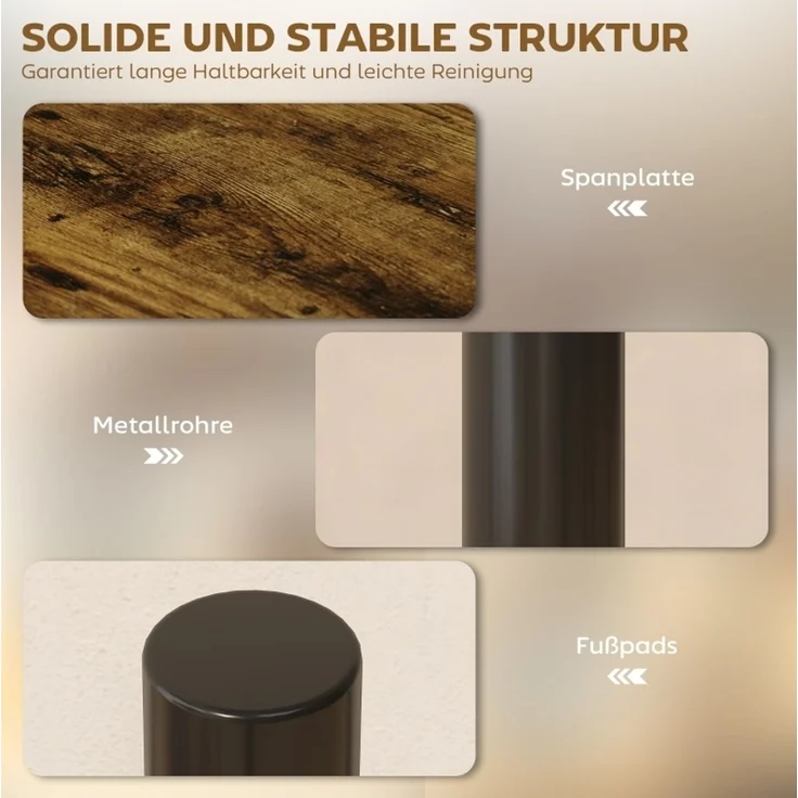 Küchenregal aus Holz mit 3 drehbaren Ablagen, 40x18x36,5 cm, Rustikales Braun – Bild 5