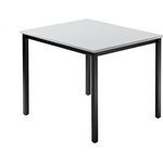 Besprechungstisch DQ08 80x80cm Grau 4-Fuß Gestellfarbe: Schwarz
