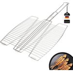 bremermann Grillguthalter Fischgriller 3fach // Edelstahl // ca. 65 x 39,5 cm // Fischbräter