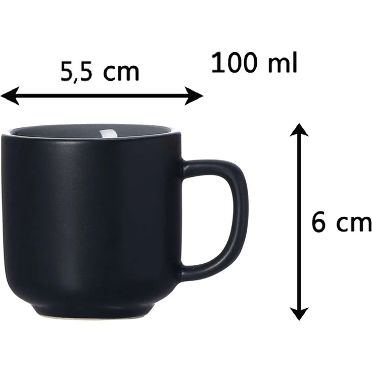 Ritzenhoff & Breker JASPER Espressotasse mit Untertasse 100 ml schwarz – Bild 3