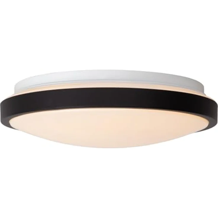 LUCIDE DASHER Deckenleuchte Badezimmer, Ø 29,3 cm, LED 12W 2700K, IP44, Bewegungssensor, Schwarz – Bild 5