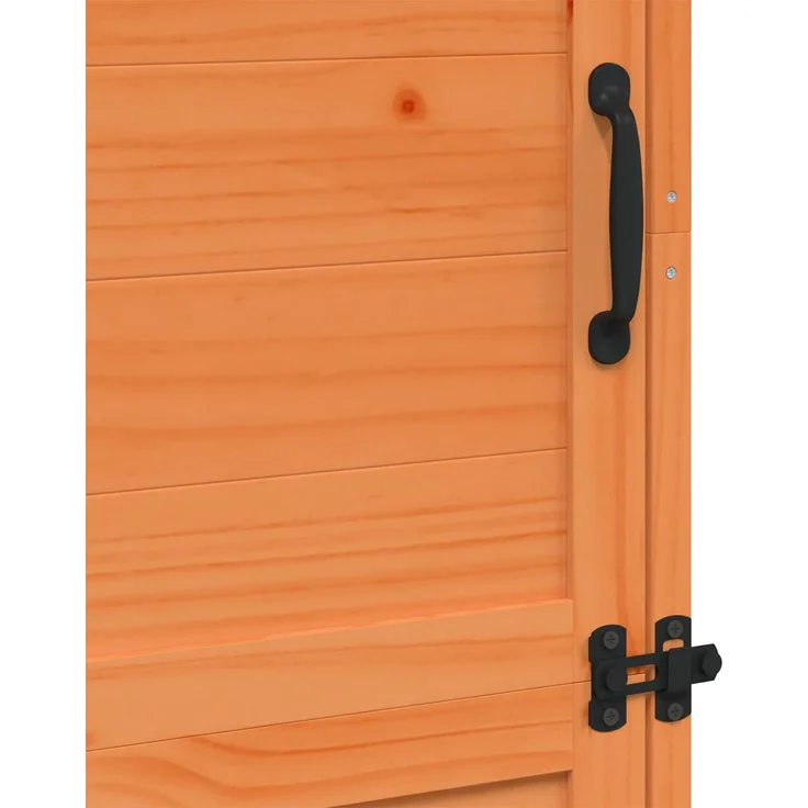 vidaXL Gartenschuppen Braun 59,5 x 56 x 176,5 cm Massivholz aus Fichte 42033447 – Bild 9
