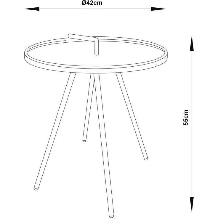 Outdoor-Beistelltisch Fosen 55 x Ø 42 cm Grün [en. casa] – Bild 5