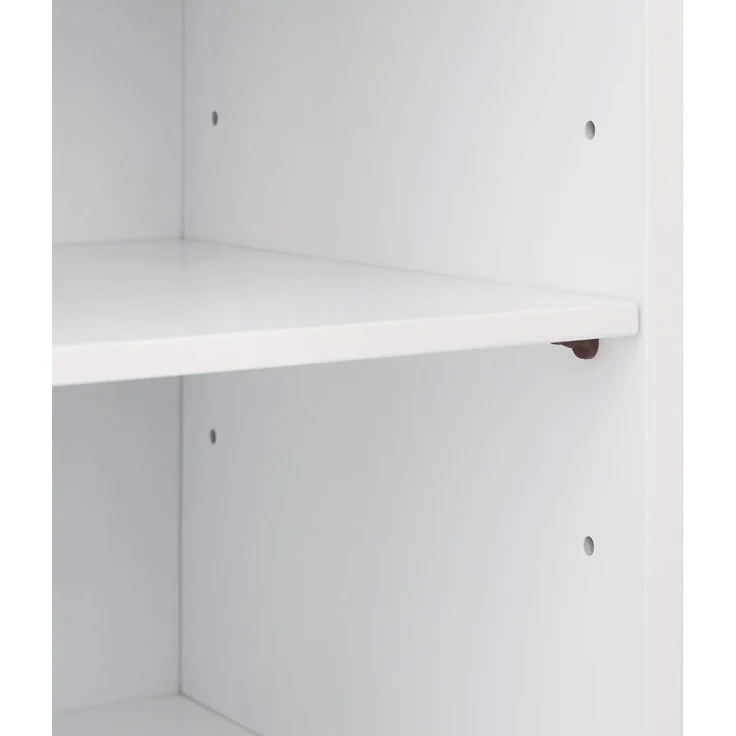Elegant Home Fashions Tyler Holz Badezimmer Freistehender Aufbewahrungsschrank 33 x 66 x 86,8 cm Mit Schublade & Regalen 2 Ton Weiß/Braun EHF-F0010, White/Natural Wood, One Size – Bild 6