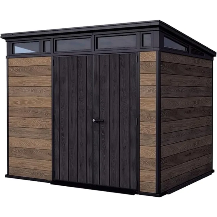 Keter Kunststoff Gerätehaus Signature Walnuss 9x7 inkl. Fußboden 279 x 218 cm braun Holzoptik