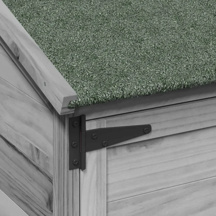vidaXL Gartenschuppen Grau 106,5 x 56 x 113,5 cm Massivholz aus Fichte 42033442 – Bild 8