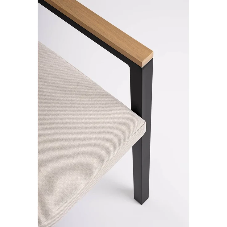 Gartenstuhl Anneh aus Aluminium, modern stapelbar, anthrazit, inkl. Kissen mit abnehmbarem Bezug – Bild 6