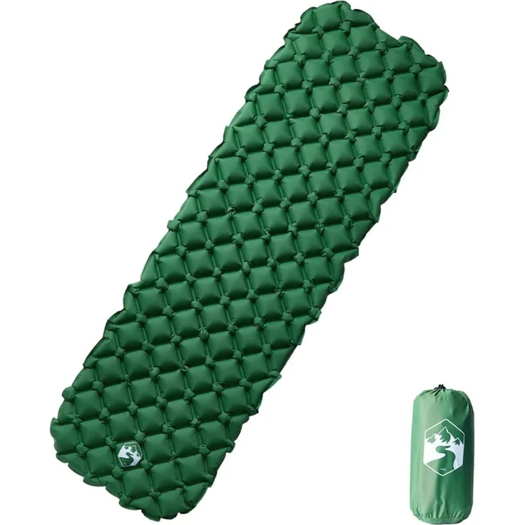 vidaXL Aufblasbare Isomatte Grün 190x58x6 cm 4007116