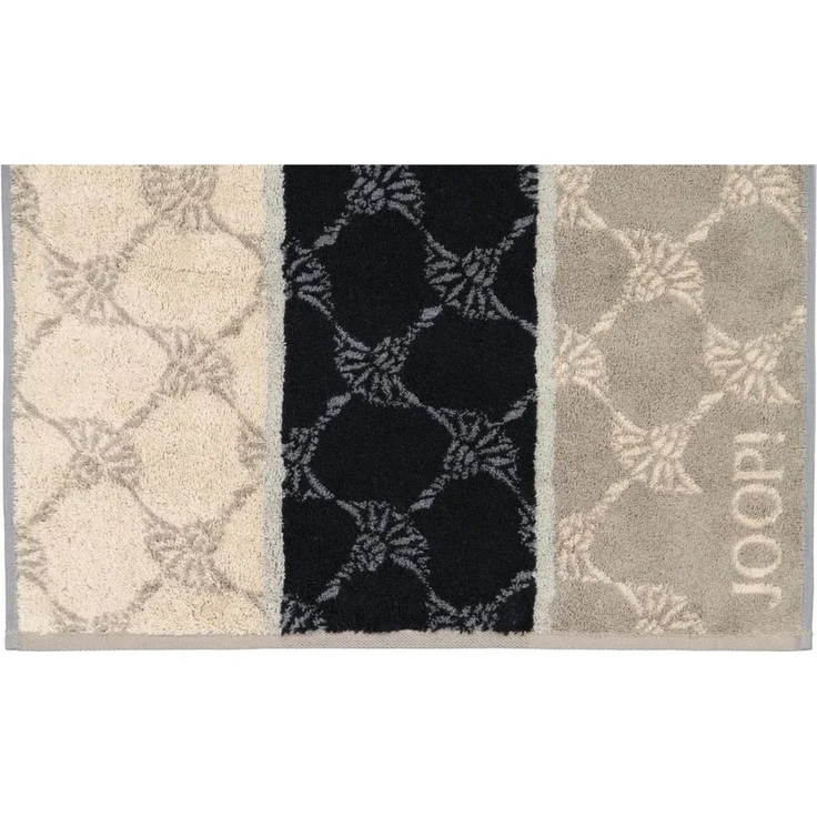 JOOP! Handtuch Cornflower Stripes Frottierkollektion - Walkfrottier Grau 50x100cm – Bild 3