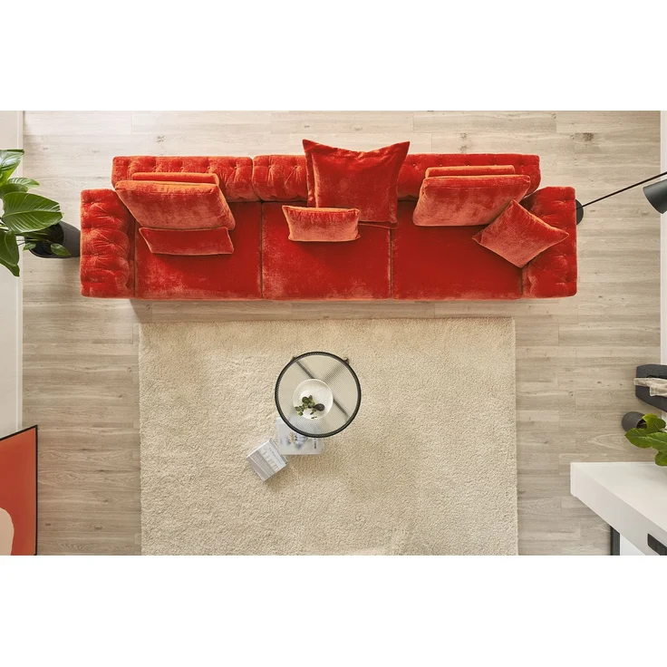 KAWOLA Spitzkissen SEPHI rechteckig Cord Vintage rot 40 x 60 x 60 cm – Bild 6