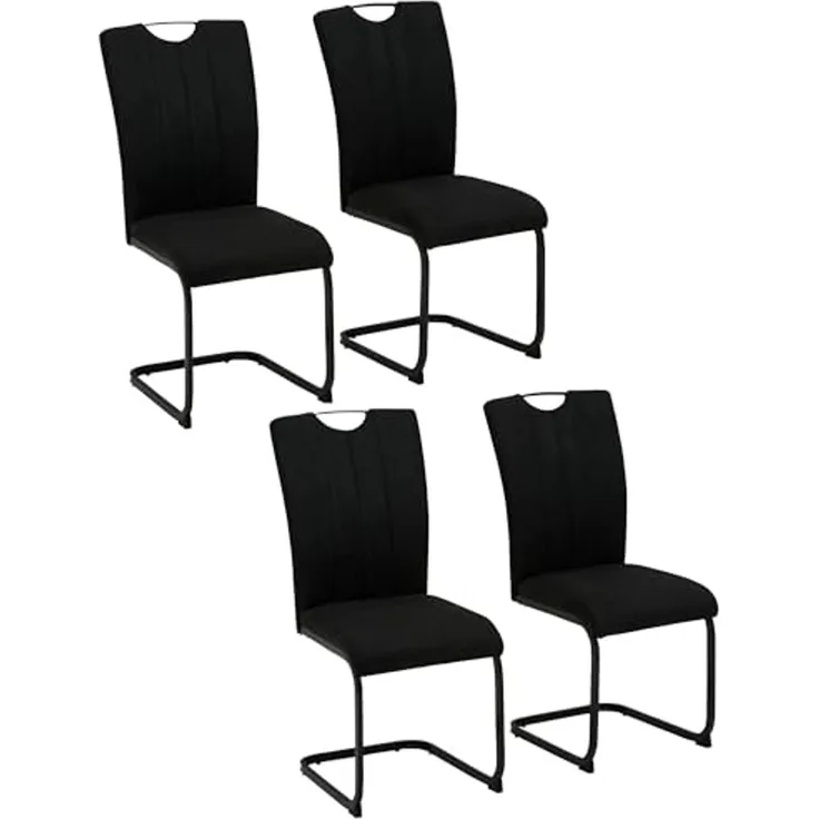 Home affaire Freischwinger Napoli (Set, 4 St), Vintage-Mikrofaser Bezug, Belastbarkeit bis 130kg, im 2er oder 4er Set