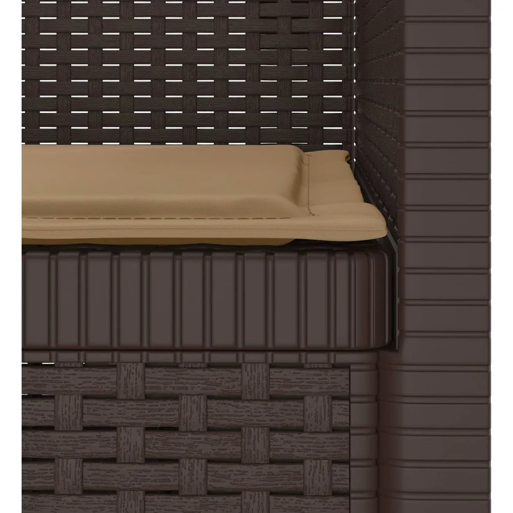 vidaXL 1-Sitzer Sessel mit Kissen Rattan-Look PP Braun 8011858 – Bild 7