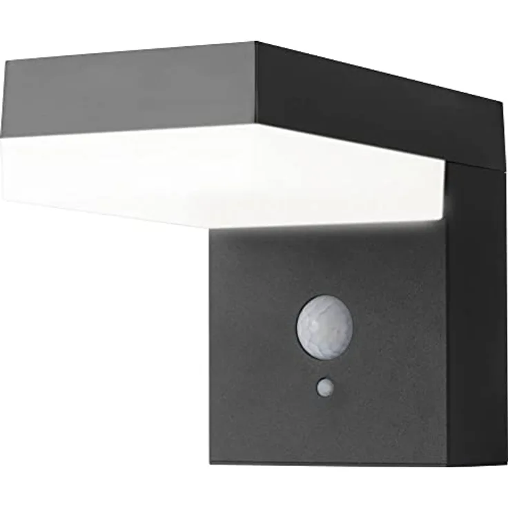 sygonix SY-4715526 Solarstrahler mit Bewegungsmelder, 6 W, 600 Lumen, neutralweiß, schwarz, wetterfest, IP44, 3 Modi