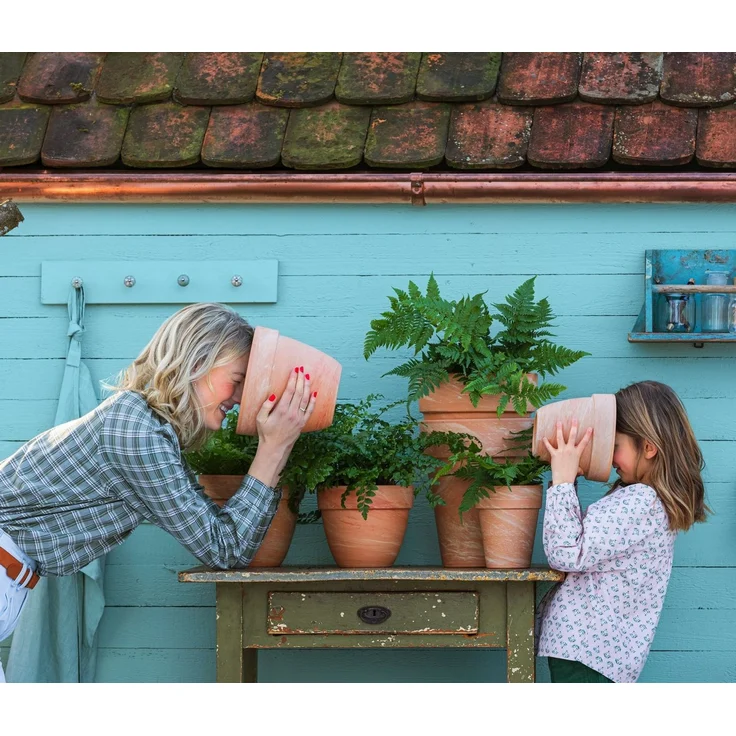 Dehner Blumentopf Levante, Terrakotta, marmoriert, orange – Bild 3