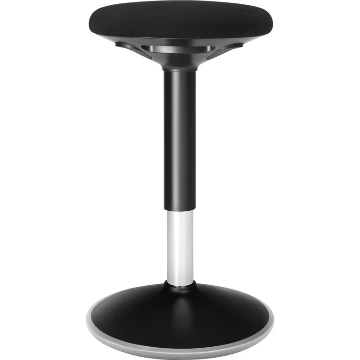 Songmics Bürohocker, ergonomisch, 360° Drehstuhl, höhenverstellbar, einfache Montage, schwarz, 50-65x33 cm