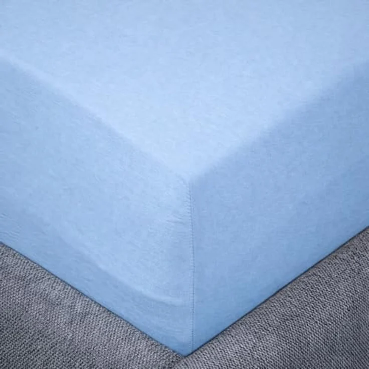 Traumschloss Spannbettlaken Comfort, Jersey, Mittelblau, 140-160x200, Baumwolle – Bild 3