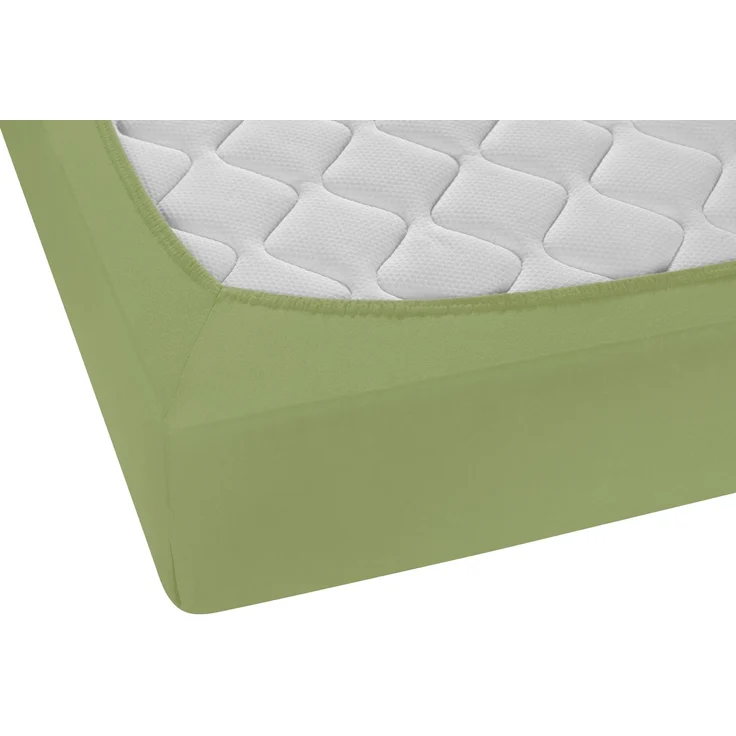biberna Feinjersey-Spannbetttuch 0077144, fichte, 1x 180x200 cm - 200x200 cm – Bild 2