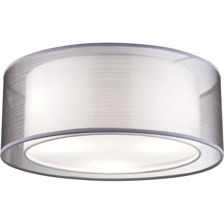 Deckenleuchte, Textil, grau, 40 cm, THEO