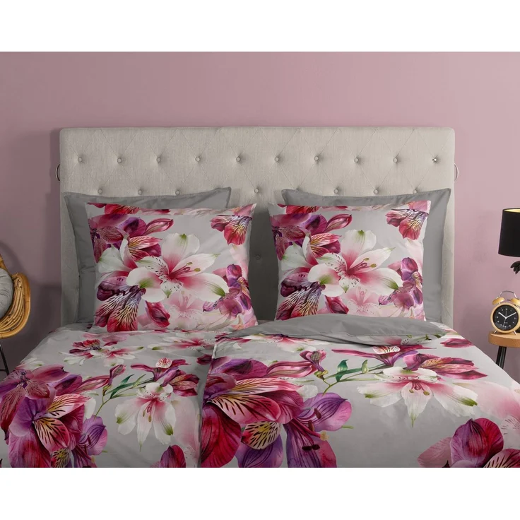 good morning Wendebettwäsche Inca, Renforcé, 2 teilig, 100% Baumwolle, Renforcé, Reißverschluss, Wendeoptik, Blumen – Bild 3