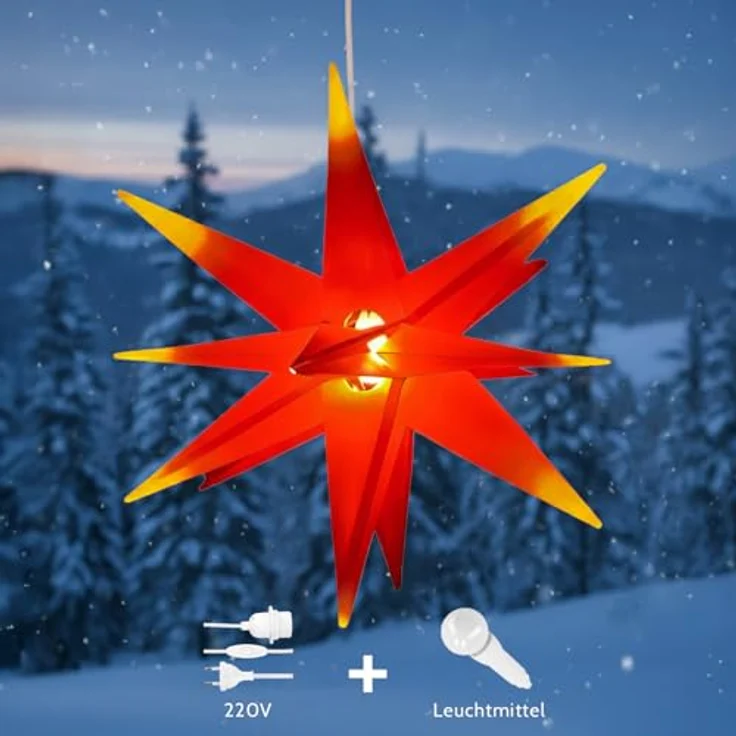 Guru-Shop LED-Stern für außen 3D Außenstern Kaspar, Weihnachtsstern,., Leuchtmittel inklusive – Bild 7