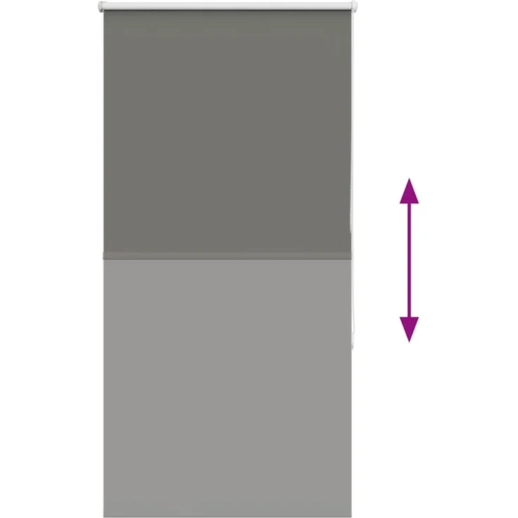 vidaXL Verdunkelungsrollo Grau 80x175 cm Stoffbreite 75,7 cm Polyester 4011150 – Bild 4