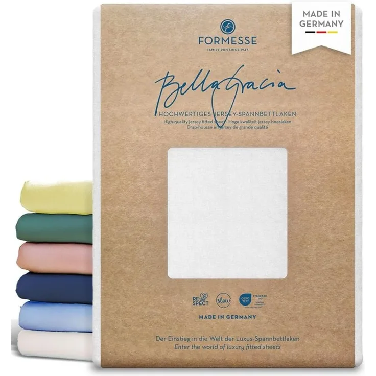 Formesse Spannbetttuch Bella Gracia La Piccola | Für Boxpring Topper 160x190-200 cm weiss (1000)