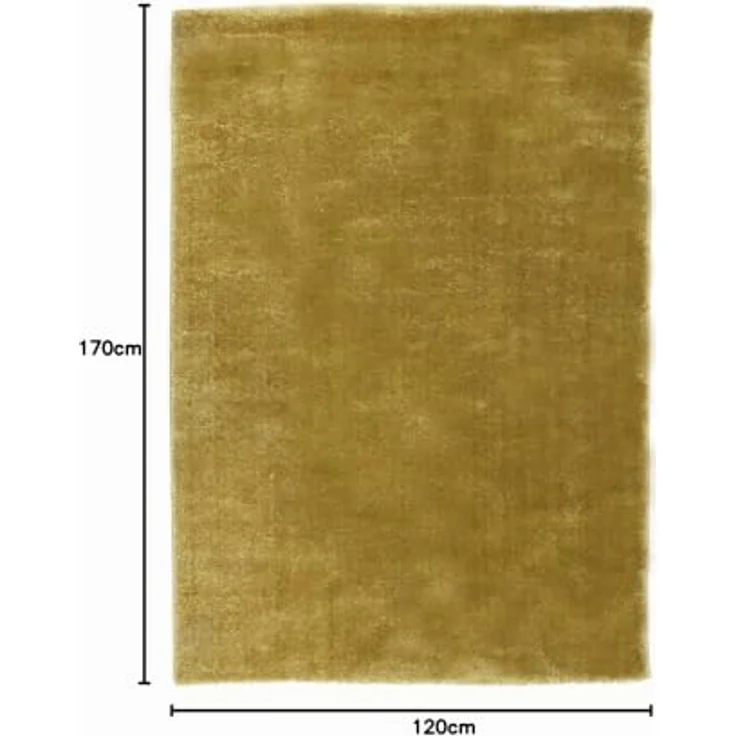 VIMODA Teppich kurzflor Einfarbig Super Qualität Ultra Soft für Wohnzimmer, Kinderzimmer, Schlafzimmer Läufer, Farbe:Gelb, Maße:120x170 cm – Bild 2