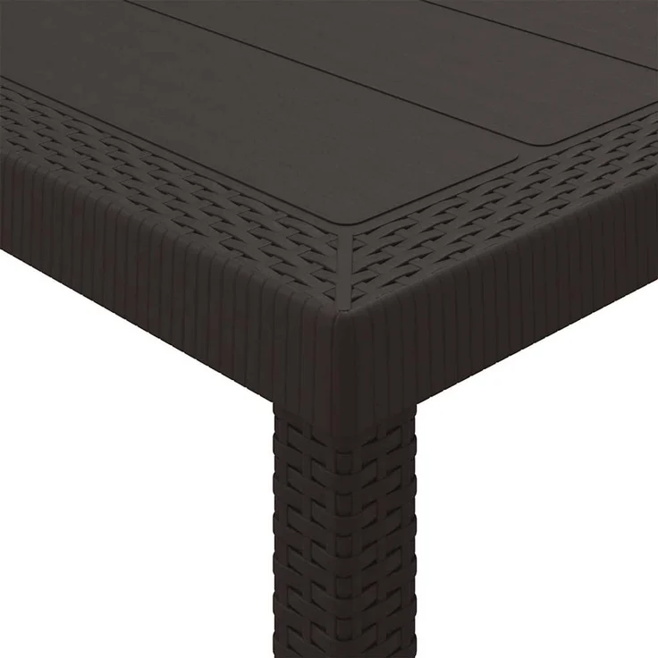 vidaXL Gartentisch Braun 250 x 100 x 73 cm Poly-Rattan 871693 – Bild 7