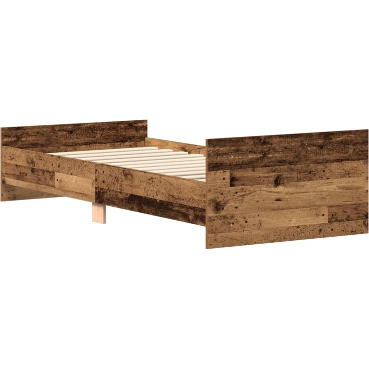 vidaXL Bettgestell mit Kopfteil Altholz 80 x 200 cm Holzwerkstoff 8009030 – Bild 6