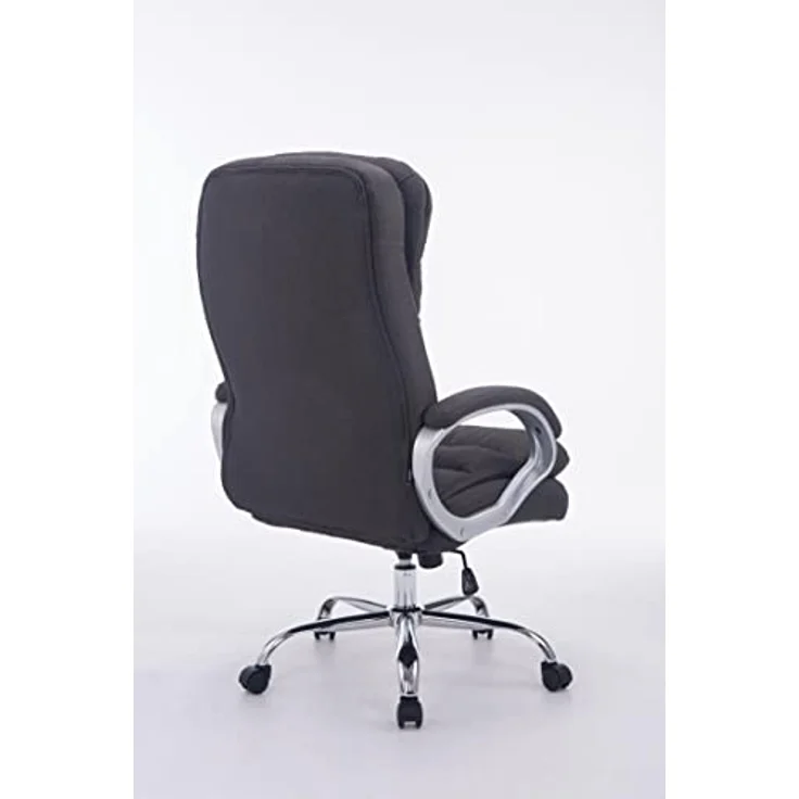 TPFLiving XXL Bürostuhl Vancom, Dunkelgrau, 235 kg Belastbarkeit, ergonomisch, drehbar, Stoffbezug, 77x122x77 cm – Bild 4
