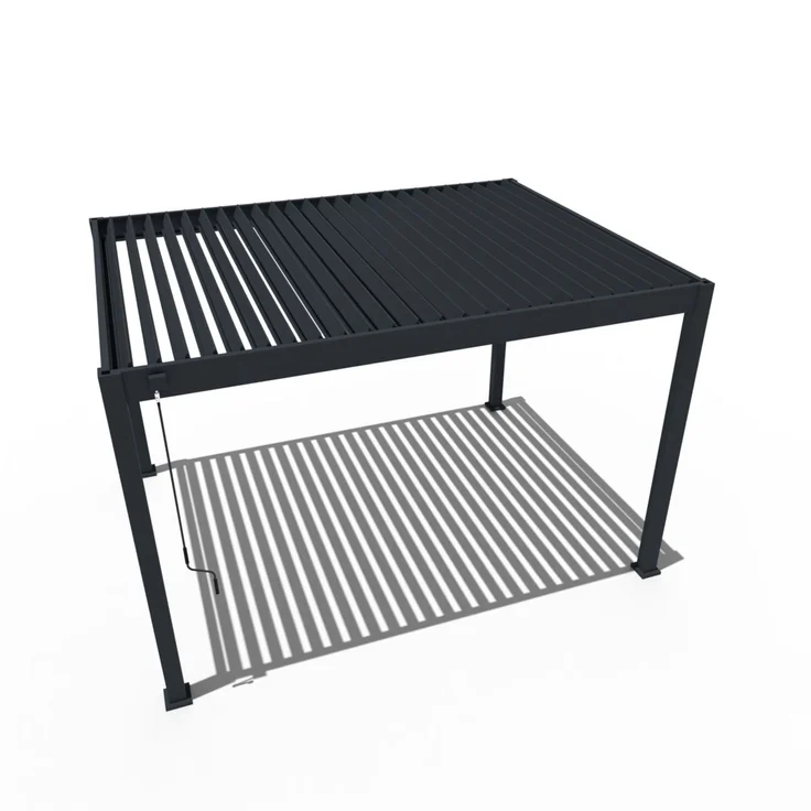 Weide Classic | Pergola Aluminium freistehend | 3 x 4 M | Lamellendach anthrazit – Bild 2