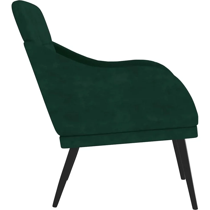Sessel wohnzimmer, Relaxsessel Dunkelgrün 63x76x80 cm Samt – Bild 4