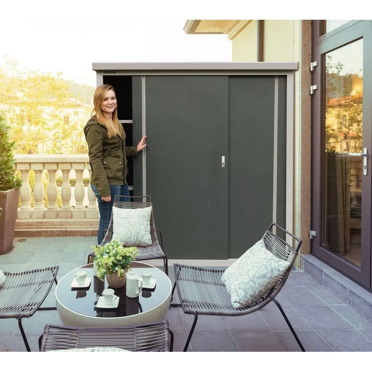 Trimetals Metall Gartenschrank Guardian D63 | Grau – Bild 8