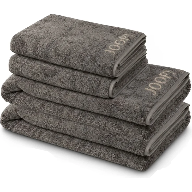 JOOP! Handtuch Duschtuch Set 4-teilig 1600-70 Classic graphit sand – Bild 1