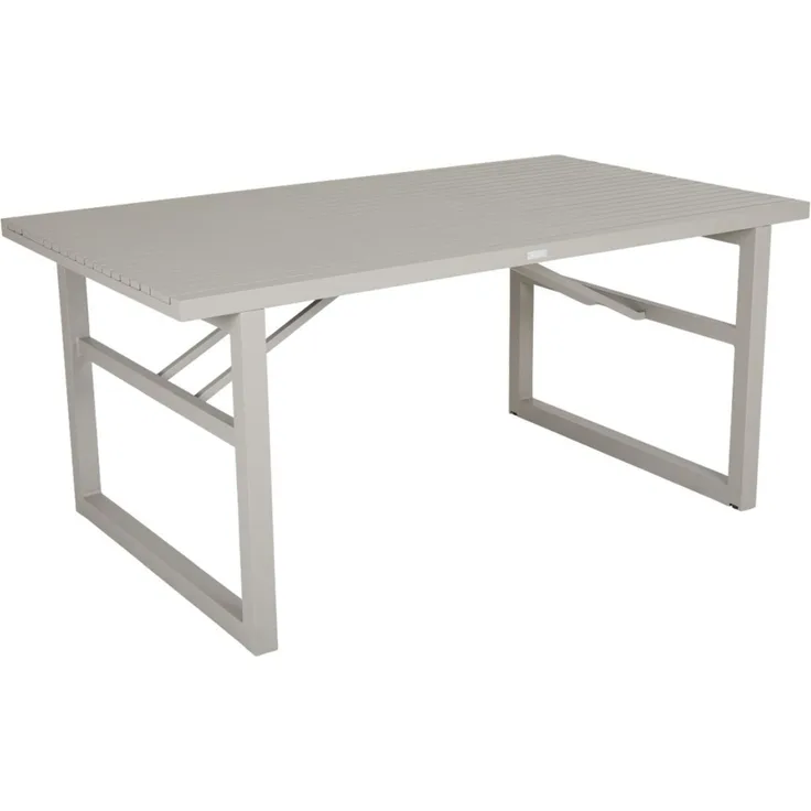 Gartenesstisch Vevi aus Aluminium, modern, beige, für 4–6 Personen, 160x90 cm
