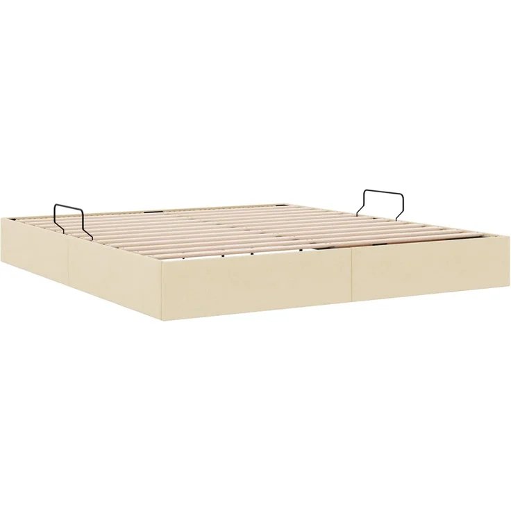 vidaXL Ottoman Bettgestell mit Speicher Creme 160 x 200 cm Stoff 3442836 – Bild 9