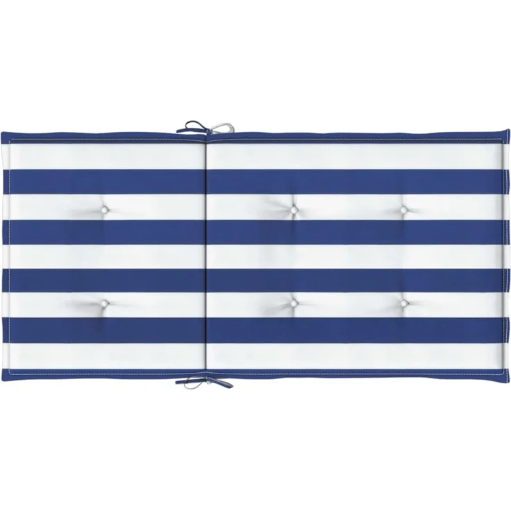 vidaXL Niedriglehner-Auflagen 4 Stk. Blau & Weiß Gestreift Stoff 361320 – Bild 7
