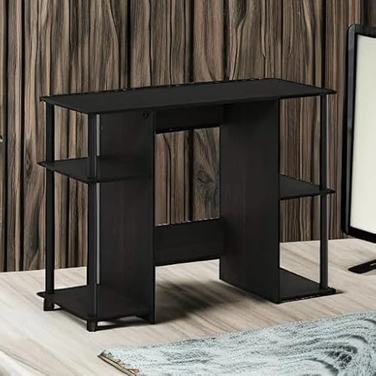 Furinno JAYA Kompakter Computer-Schreibtisch, holz, Espresso, 39.5 x 39.5 x 72.59 cm – Bild 7