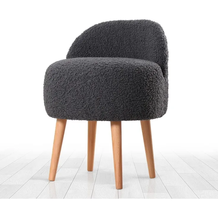 Hanah Home 'Rufmee - Dark Grey' Pouffe, Dunkelgrau, 46 x 64 x 46 cm