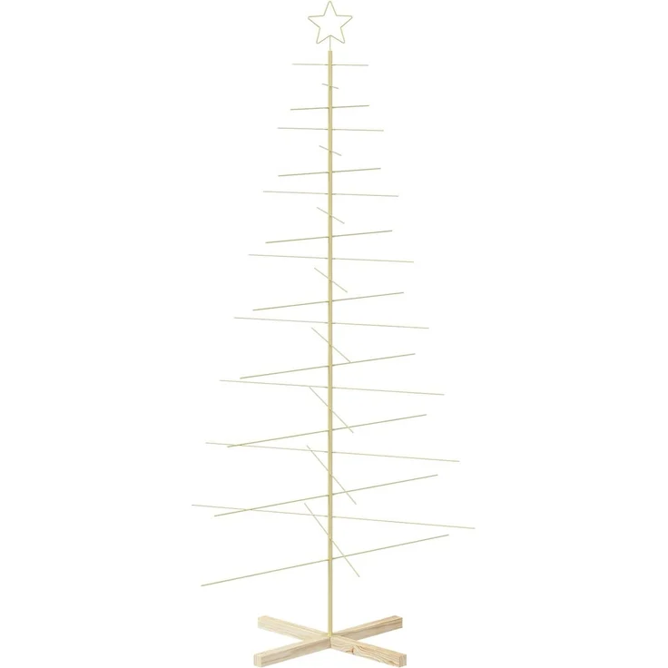 vidaXL Metall Weihnachtsbaum KUOPIO 210 cm Stahl Gold 42053871 – Bild 4