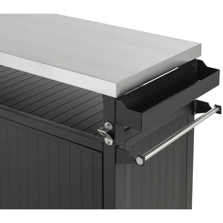 Primaster Grillwagen Napa XXL Universal 2-türig 153x90 cm schwarz – Bild 5