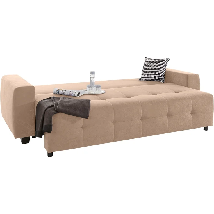 COLLECTION AB Schlafsofa Bella, B: 241 cm, Liegefl. 142x194 cm, mit Bettfunktion, Bettkasten & 2 Zierkissen, Federkern – Bild 2