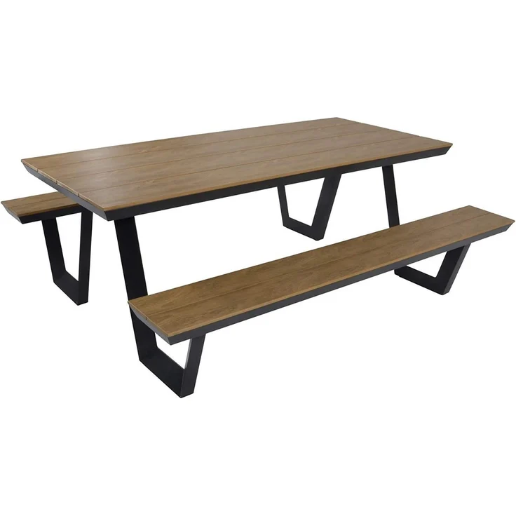 Lesli Living Bierzeltgarnitur Picknick-Set Arezzo Bank Bierzeltgarnitur Sitzgruppe rechteckig 200 cm – Bild 2