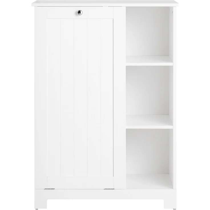 SoBuy BZR105-W Badezimmer-Hochschrank, MDF, Lackiert, Weiß, 60 x 86 x 37 cm – Bild 1