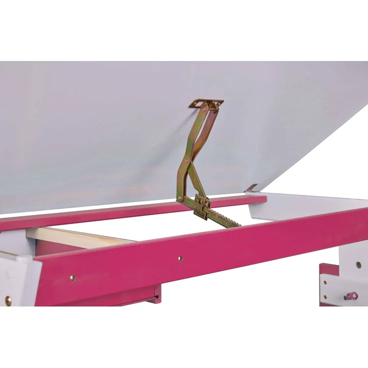 Inter Link Kinderschreibtisch PIJII Pink weiß lackiert Höhe verstellbar Schublade 109x55x62 cm – Bild 7
