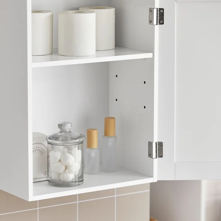 SoBuy BZR19-W Hängeschrank, MDF, Lackiert, Weiß, 40 x 52 x 23 cm – Bild 5