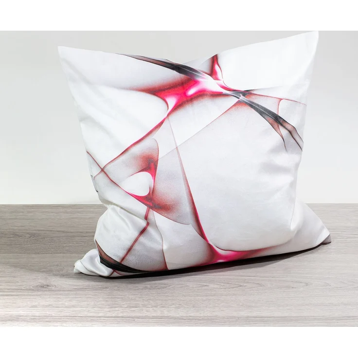 Kissen Deko von Lysel - rot Fragment 40x40 Polyester kissenbezug Dekokissen – Bild 1